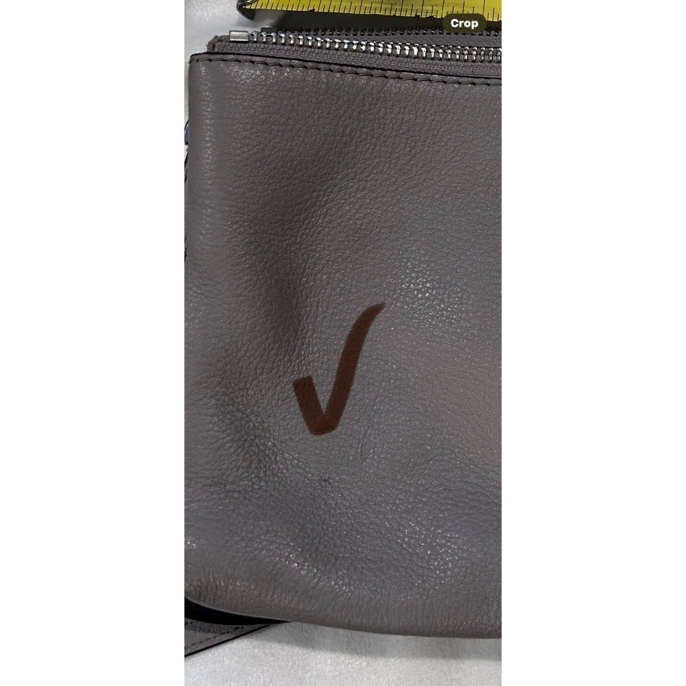 Michael Kors Shoulder Cross Bag Gray‎  Pebble Leather 32S7SAFC3L Tag Double Zip - Picture 14 of 14